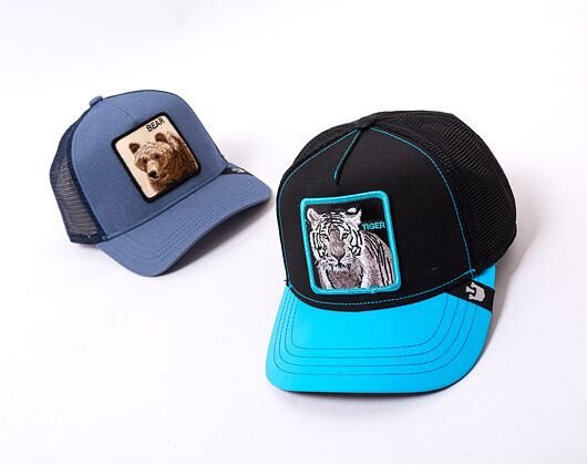 Kšiltovka Goorin - 'Glow Cats Pack' - Blue Streak - Black / Glow Blue