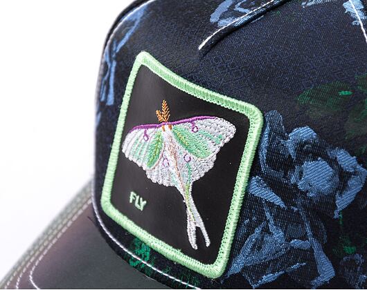 Kšiltovka Goorin - 'Butterflies Pack' - Moon Songs - Black / Lime