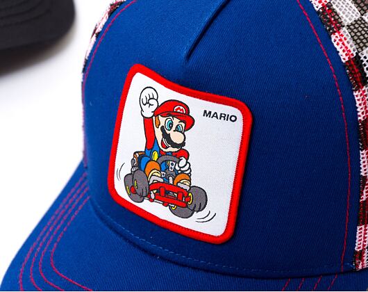 Kšiltovka Capslab Mario Kart - Mario Blue/Red/Checkered