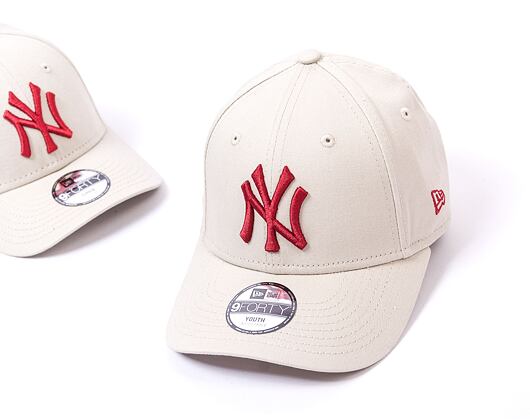 Dětská Kšiltovka New Era 9FORTY Kids MLB League Essential New York Yankees Stone / Cardinal