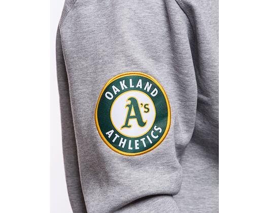 Mikina New Era MLB Large Logo Oversized Crewneck Oakland Athletics Cooperstown Heather Gray / Dark G