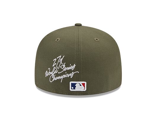 Kšiltovka New Era 59FIFTY MLB 5 Olive WS New York Yankees New Olive / White