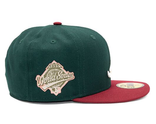 Kšiltovka New Era 59FIFTY MLB "Leaf Drop" WS Patch Atlanta Braves Green / White