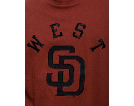 Triko New Era MLB Team Patch Oversized Tee San Diego Padres Cooperstown Brown / Black