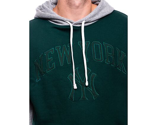 Mikina New Era MLB Team Patch Oversized Hoody New York Yankees Grey / Heather Grey