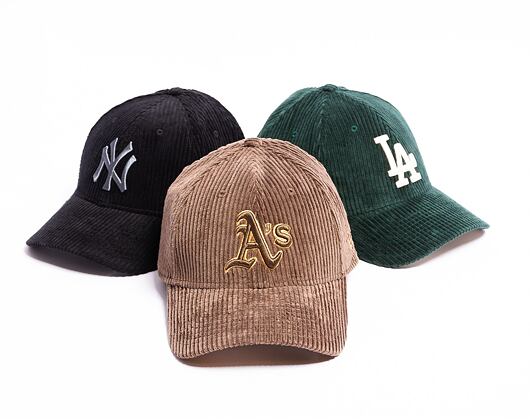 Kšiltovka New Era 9FORTY MLB Wide Cord Oakland Athletics Dark Brown / Bronze