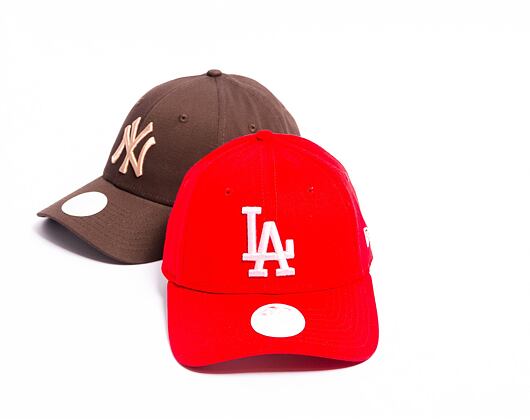 Dámská Kšiltovka New Era 9FORTY Womens MLB League Essential Los Angeles Dodgers Scarlet / Wild Rose 