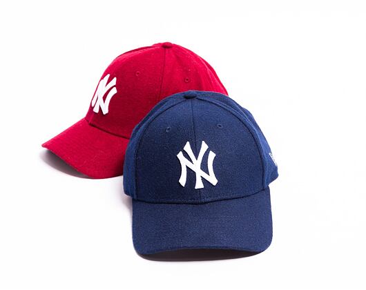 Kšiltovka New Era 9FORTY MLB Melton Wool Essential New York Yankees Navy / White