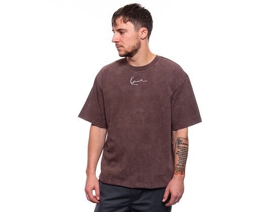 Triko Karl Kani Small Signature Washed Heavy Jersey Landscape Tee brown