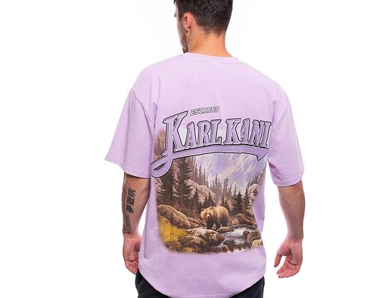 Triko Karl Kani Small Signature Washed Heavy Jersey Landscape Tee lt purple