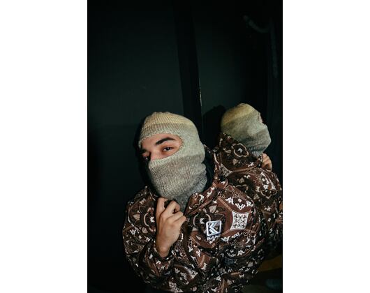 Custom made pletená Balaclava kukla - Sandy Grey