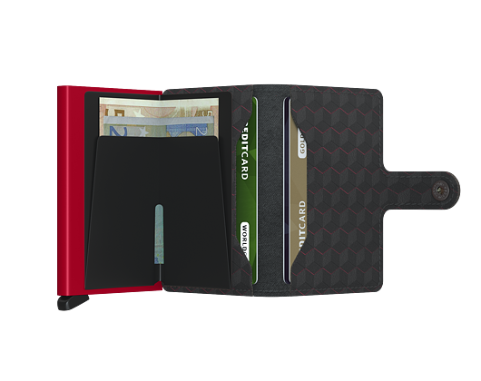 Peněženka Miniwallet Secrid Optical Black-Red