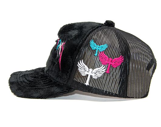 Kšiltovka Reflection Luxury Fuzzy Trucker Satin Black / Multi