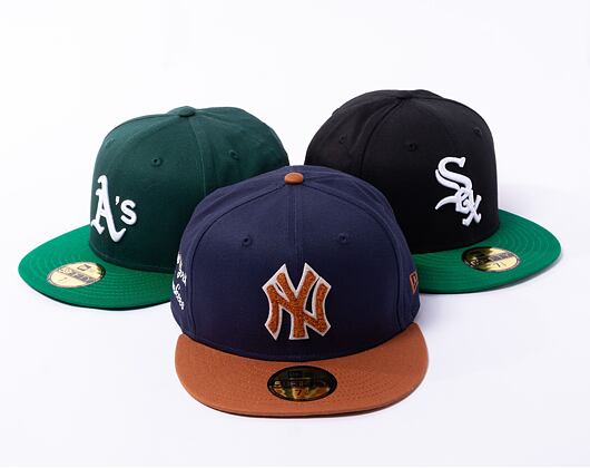 Kšiltovka New Era 59FIFTY MLB Boucle New York Yankees Navy / Caramel Brown / Stone