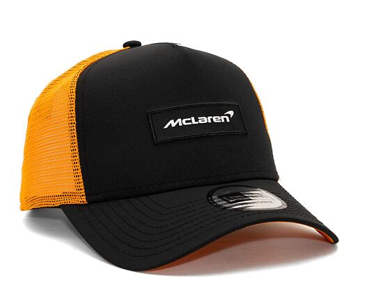 Kšiltovka New Era 9FORTY A-Frame Trucker Patch Front Trucker McLaren Black / Orange