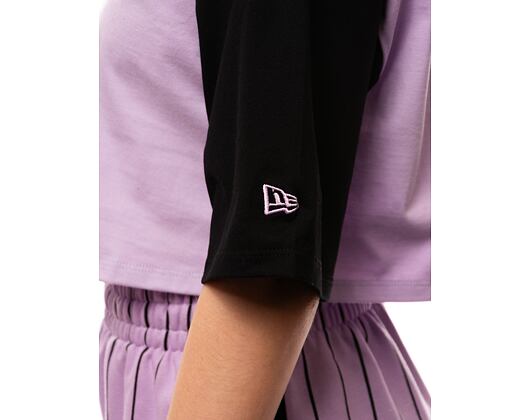 Dámské triko New Era MLB Lifestyle Crop Tee New York Yankees - Pastel Lilac / Black