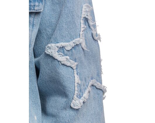 Džínová bunda Karl Kani OG Paintsplatter Denim Trucker Jacket Bleached blue/white