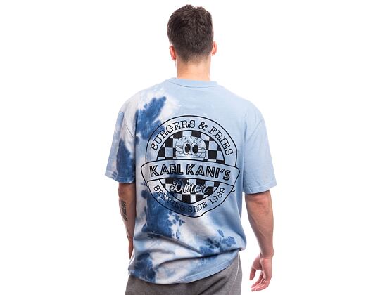 Triko Karl Kani Small Signature Tie Dye Diner Tee light blue/navy