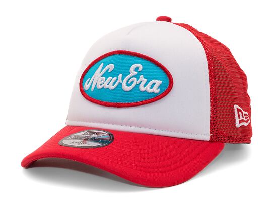 Dětská kšiltovka New Era 9FORTY Kids A-Frame Trucker Oval Red / White
