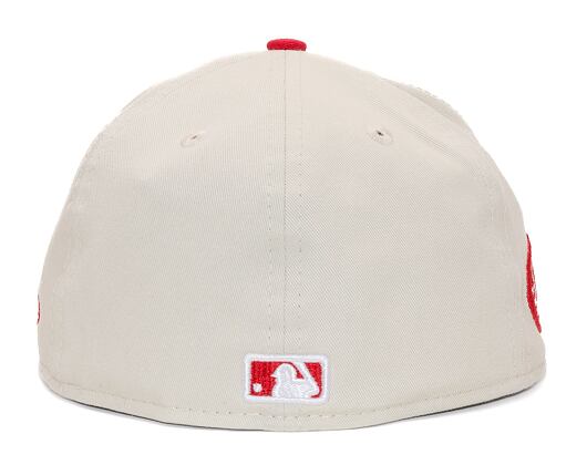 Kšiltovka New Era 59FIFTY MLB White Crown Philadelphia Phillies Cooperstown Off White / Red