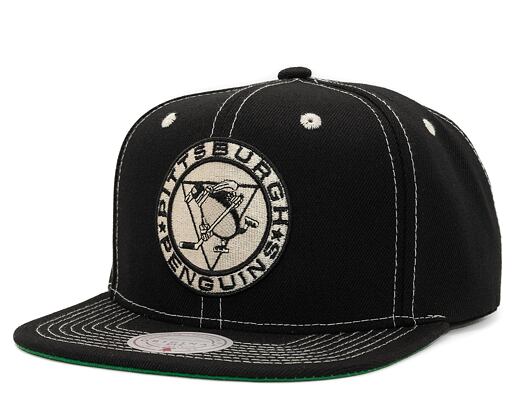 Kšiltovka Mitchell & Ness Contrast Natural Snapback Vntg Pittsburgh Penguins Black