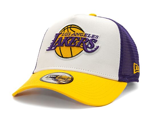 Kšiltovka New Era 9FORTY A-Frame Trucker NBA Los Angeles Lakers - Yellow / Purple