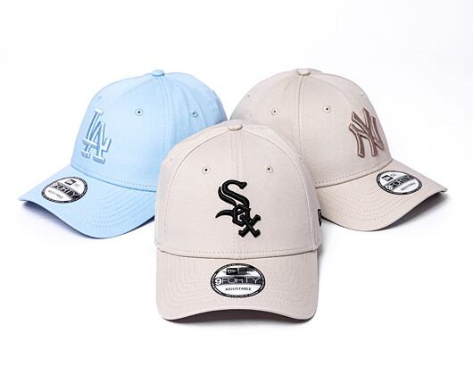 Kšiltovka New Era 9FORTY MLB League Essential Chicago White Sox - Stone / Black