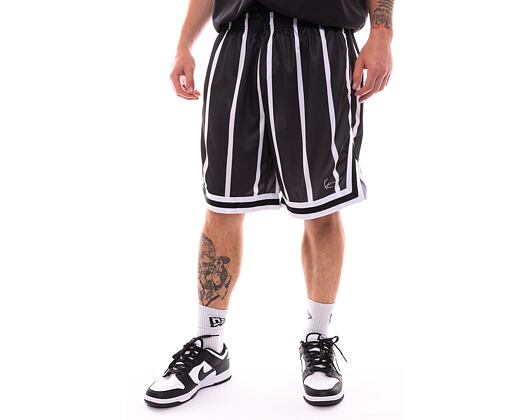 Kraťasy Karl Kani Small Signature Striped Mesh Shorts Black/White