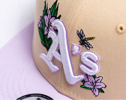 Kšiltovka New Era 9FIFTY MLB Floral Oakland Athletics Retro - Stone / Pastel Lila