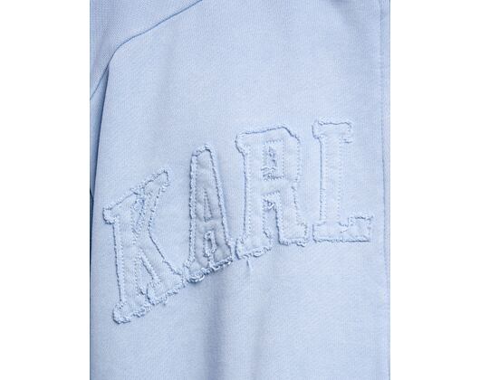 Mikina Karl Kani - College Heavy Crop Zip Hoodie - light blue