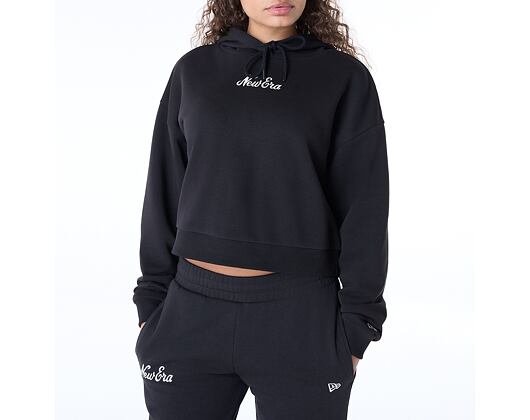 Dámská Mikina New Era - Script Crop Hoodie - Black