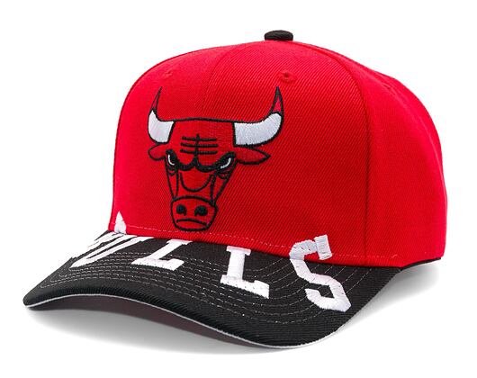 Kšiltovka Mitchell & Ness - Chicago Bulls - Underarch Pro Snapback - Red