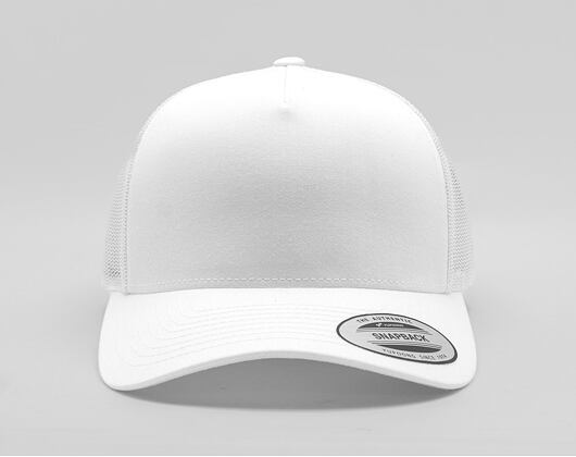 Kšiltovka Yupoong 5-Panel Retro Trucker Cap White