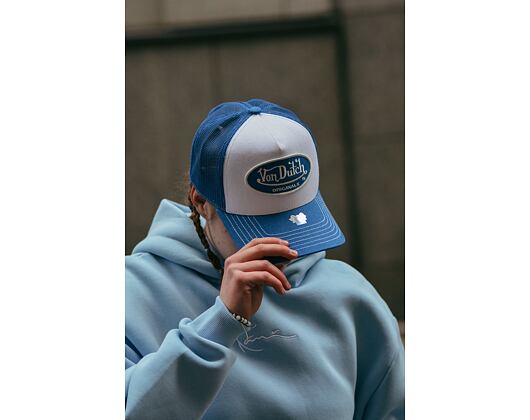 Kšiltovka Von Dutch Boston Trucker Cotton Twill White/Blue
