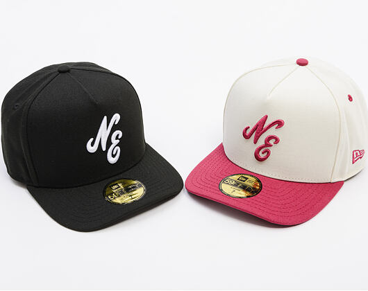 Kšiltovka New Era - Branded Script 59FIFTY - Ivory / Cherry