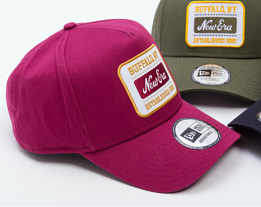 Kšiltovka New Era - Branded Washed Patch 9FORTY A-Frame - Cherry