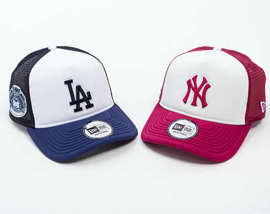 Kšiltovka New Era - MLB World Series 9FORTY Trucker - LA Dodgers - Navy / White