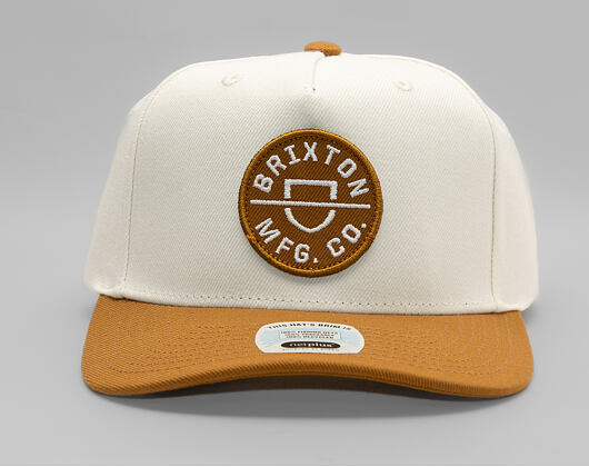 Kšiltovka Brixton - Crest C Mp Snapback - Washed Copper/Off White
