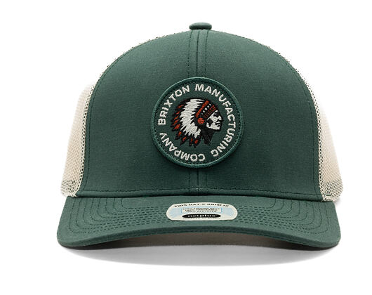 Kšiltovka Brixton - Rival Stamp X Mp Mesh Cap - Silver Pine/Off White