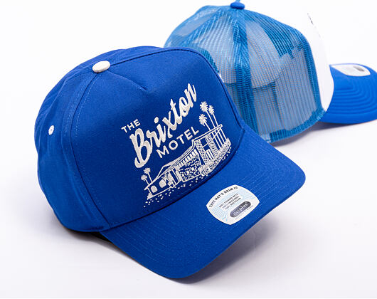 Kšiltovka Brixton - Brixton Motel C Np Hp Snapback - Electric Blue/Off White