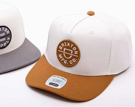 Kšiltovka Brixton - Crest C Mp Snapback - Washed Copper/Off White
