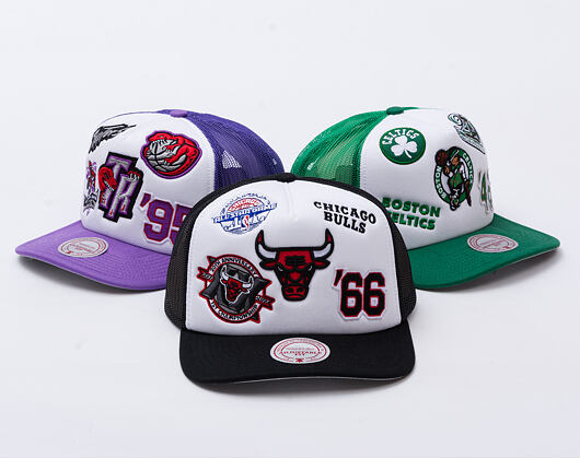 Kšiltovka Mitchell & Ness - Gridlock Trucker - Chicago Bulls - White