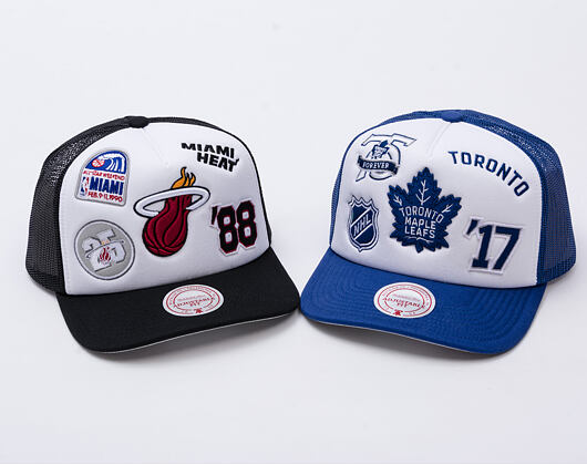 Kšiltovka Mitchell & Ness - Gridlock Trucker - Toronto Maple Leafs - White