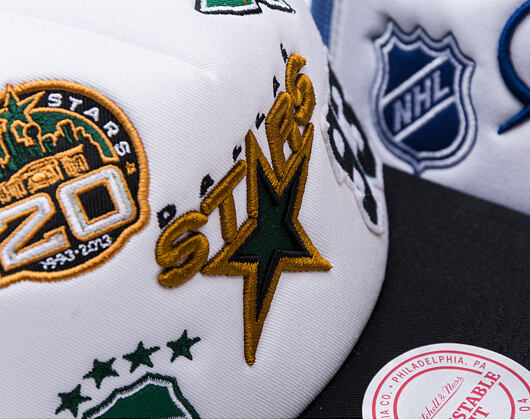 Kšiltovka Mitchell & Ness - Gridlock Trucker Vntg - Dallas Stars - White
