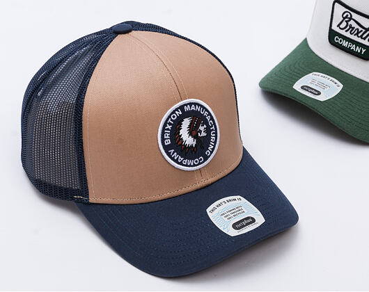 Kšiltovka Brixton - Rival Stamp X Mp Mesh Cap - Washed Navy/Washed Navy