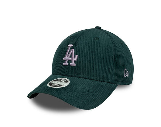 Dámská Kšiltovka New Era - MLB Cord 9FORTY - LA Dodgers - Dark Green / Lavender