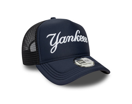 Kšiltovka New Era - MLB Foam Script 9FORTY Trucker - NY Yankees - Navy