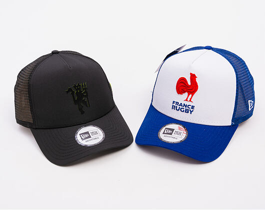 Kšiltovka New Era - Keyline 9FORTY Trucker - Manchester United FC - Black / Upright Yellow