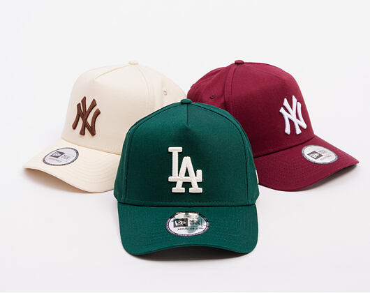 Kšiltovka New Era - MLB League Essential 9FORTY A-Frame - LA Dodgers - Dark Green / Cream