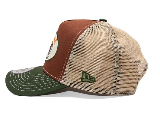 Kšiltovka New Era - Animal Oval Patch 9FORTY Trucker - Dark Seaweed / Auburn
